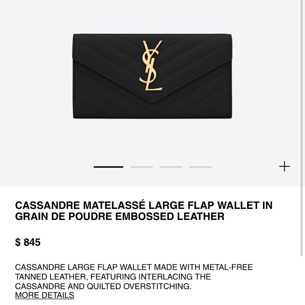 SAINT LAURENT MATELASSÉ LARGE FLAP WALLET